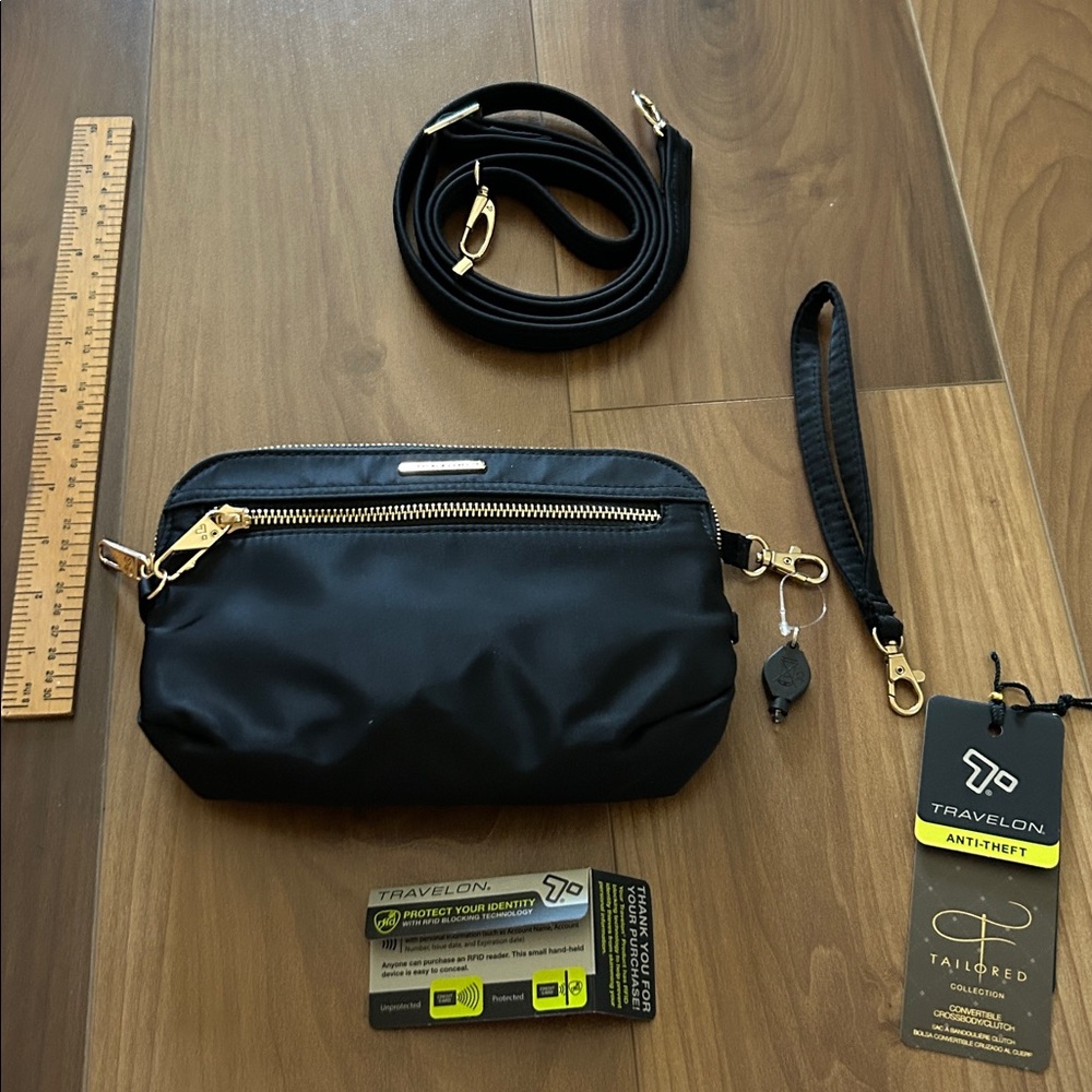 Travelon Black Anti-Theft Crossbody Set